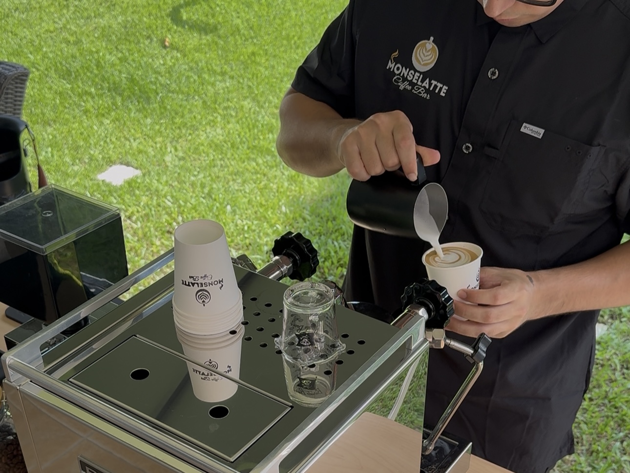 Latte art en vivo