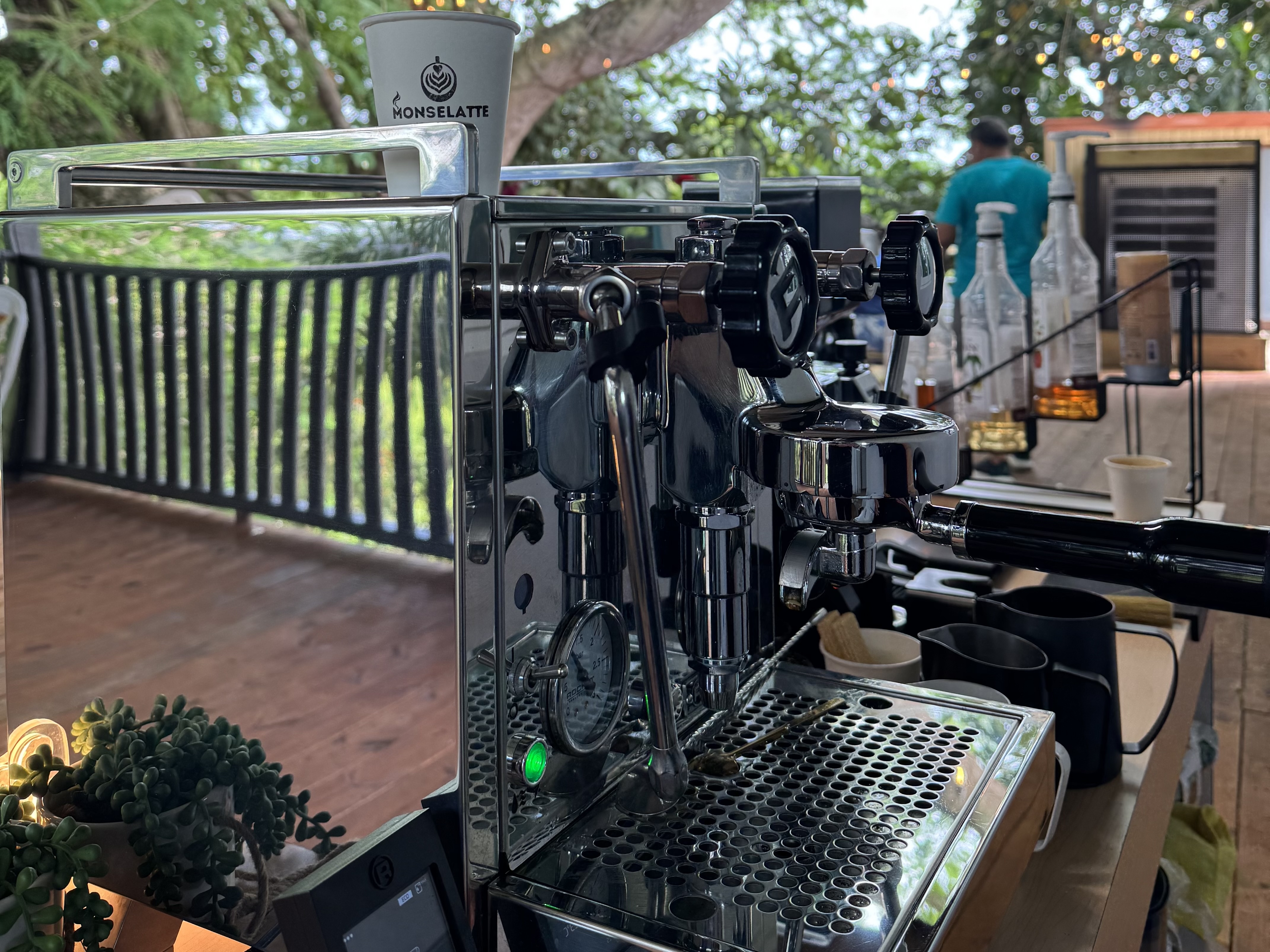 Detalle de máquina de espresso